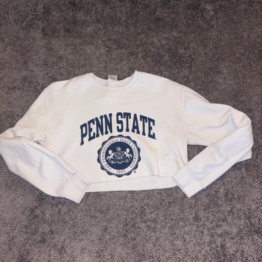 Penn State White Cropped Sweatshirt